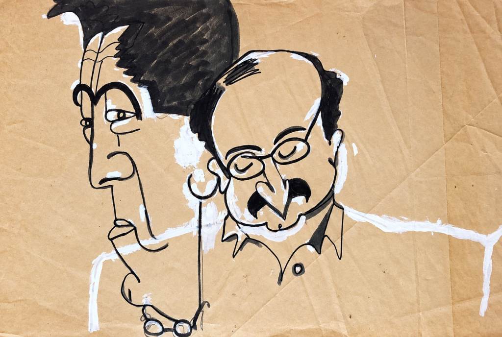 Joseph and Fawwaz, drawn by Mohieddin Ellabbad